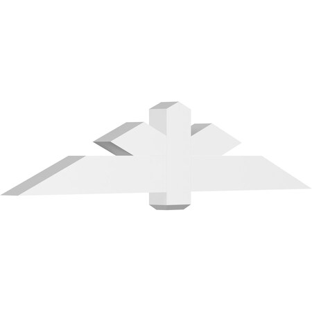 Ekena Millwork Kennewick Architectural Grade PVC Gable Bracket, 72"W x 15"H x 4"D x 6"F, 5/12 Pitch GBP072X15X0406KEN00